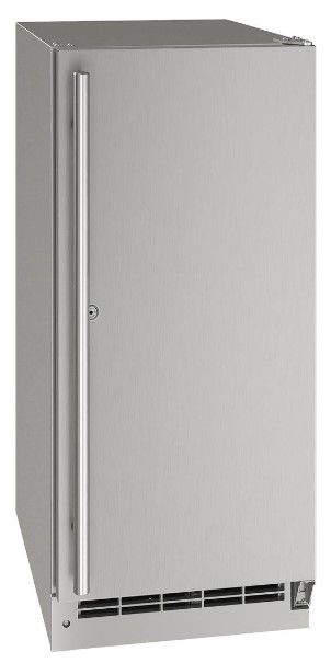 U-Line® Stainless Steel 15" Outdoor Compact Refrigerator with Lock