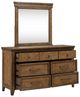 Liberty Furniture Carolina Park Amber Brown Dresser and Mirror-3