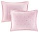 Olliix by Mi Zone Rosalie Pink and Silver Twin/Twin XL Metallic Printed Plush Comforter Set-2