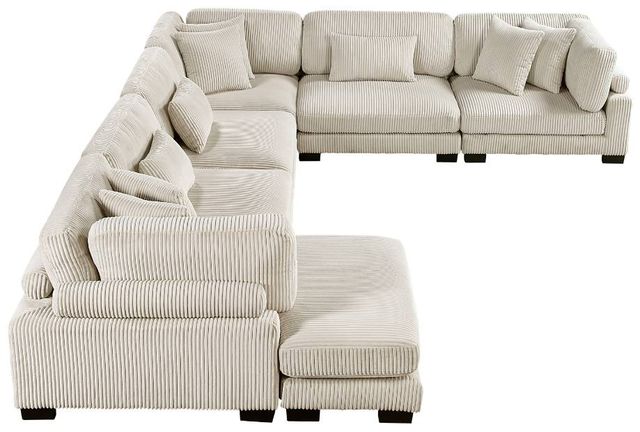Homelegance® Traverse 6-Piece Beige U-Shape Modular Sectional with Reversible Chaise-3
