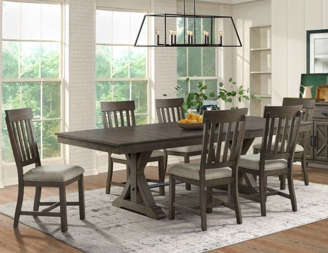 Intercon Sullivan Burnished Clay Trestle Dining Table-1