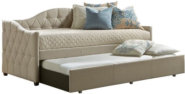 HH2 Home Jamie Beige Twin Youth Daybed with Trundle-1
