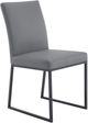 Armen Living Trevor 2-Piece Gray/Matte Black Dining Side Chair Set-3