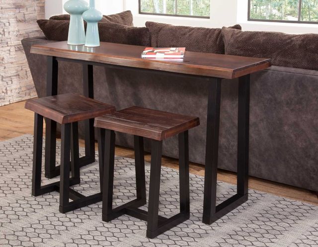 Steve Silver Co. Jennings Cherry Counter Bar Table with Ebony Base-1