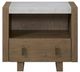 Bernards Moden Tea Nightstand with Cement Top-1