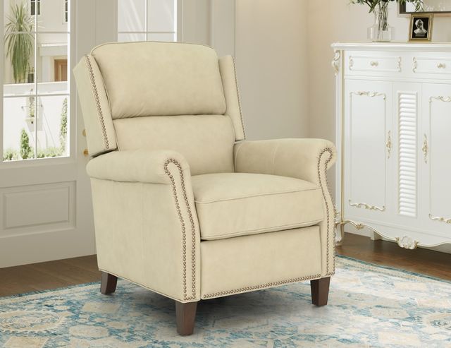 BarcaLounger® Shasta Cashmere Stone Leather Manual Recliner-2
