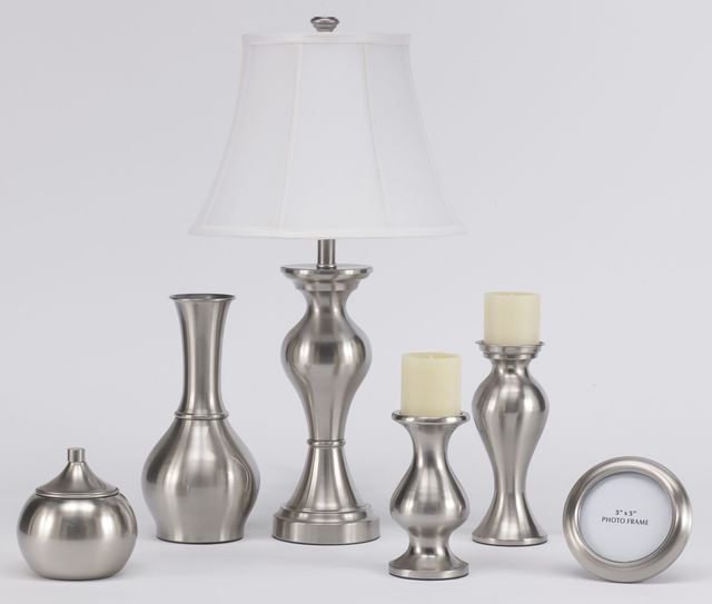 Signature Design by Ashley® Rishona 5-Piece Brushed Silver Accessory Set-2
