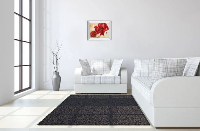 Classy Art Passion for Poppies Il by Nan Mirror Framed Wall Art-2