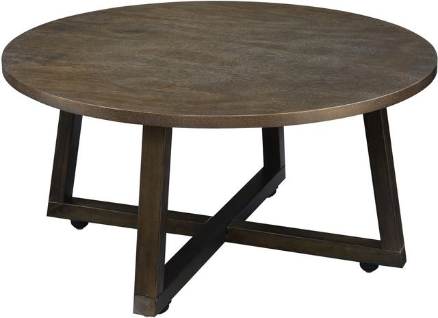 Elements International Industrial 3-Piece Walnut Occasional Table Set-3