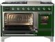 Ilve® Majestic III 48" Emerald Green Pro Style Dual Fuel Natural Gas Range with Triple Glass Door and Chrome Trim-3