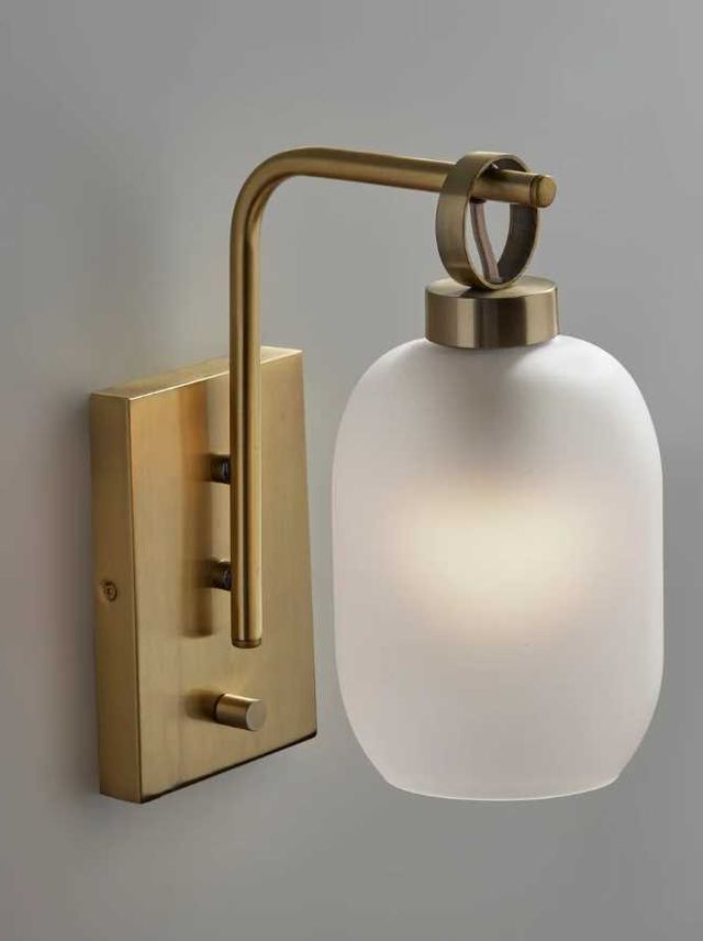 Adesso® Lancaster Antique Brass Wall Lamp-1