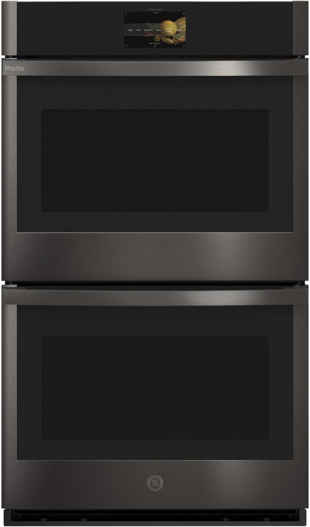 GE Profile™ 30" Black Stainless Steel Built In Convection Double Wall Oven-0