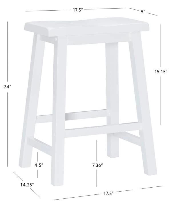 Powell® Beamon White Counter Stool-2