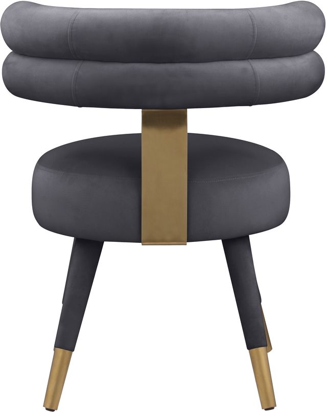 Meridian Furniture Fitzroy Gray Velvet Dining Chair-2
