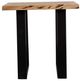 Porter International Designs Manzanita Natural End Table with Black Metal Base -1