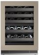 U-Line® Home Collection 24" 4.9 Cu. Ft. Panel Ready Dual-Zone Wine Refrigerator with Glass Door-1