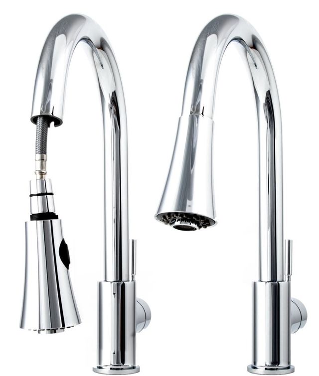 ZLINE Edison Chrome Pull Down Single Handle Kitchen Faucet-2