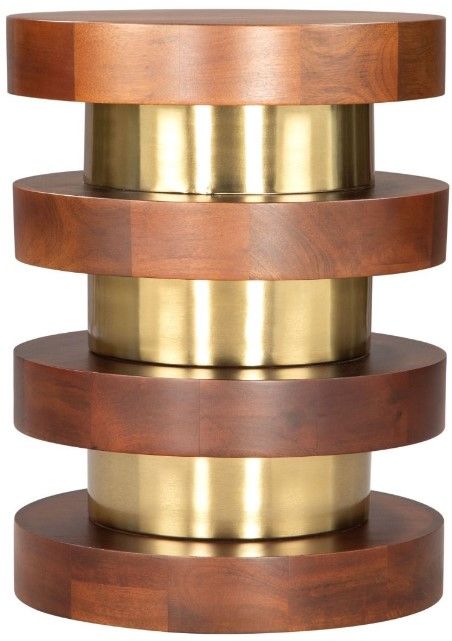 Zuo® Modern Marigot Brown/Gold Side Table-0