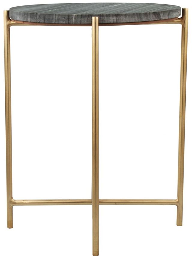 Zuo® Modern David Gray Side Table with Gold Steel Base-0