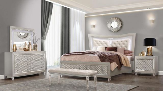 Global Furniture USA Paris 5-Piece Champagne Queen Bedroom Set-1