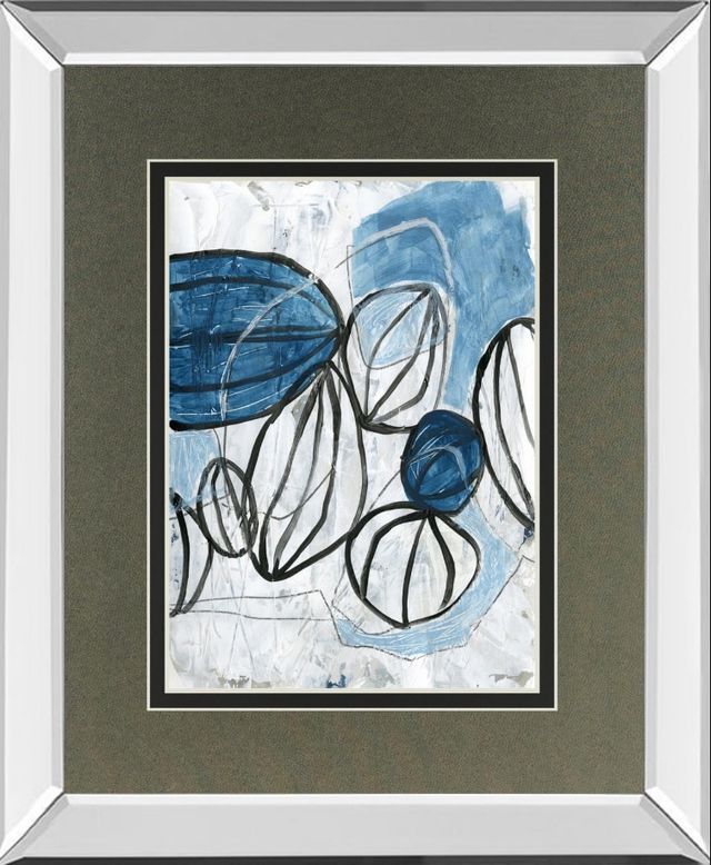 Classy Living June Erica Vess Blue Lanterns II 34"W Wall Art-0