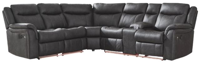 Signature Design by Ashley® Perarrygin Eclipse 2-Piece Carbon Curved Manual Reclining Sectional-0