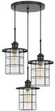 Cal® Lighting & Accessories Silverton 3-Light Dark Bronze Pendant-0