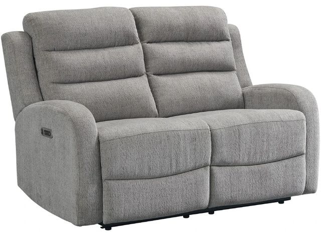 American Wholesale Furniture Avanti Gray Power Reclining Loveseat with Headrest-0