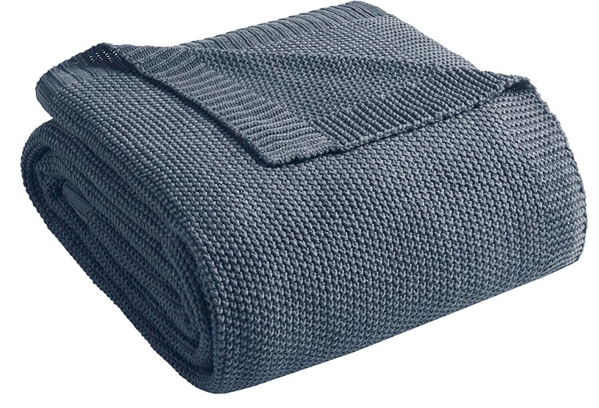 Olliix by INK+IVY Bree Knit Indigo Full/Queen Blanket-0