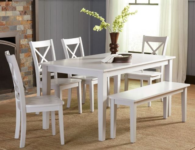 Jofran Inc. Simplicity Dove Gray Rectangle Dining Table-1