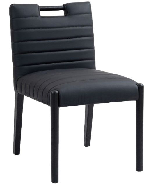 Meridian Furniture Aimee Black Vegan Leather Dining Side Chair-0