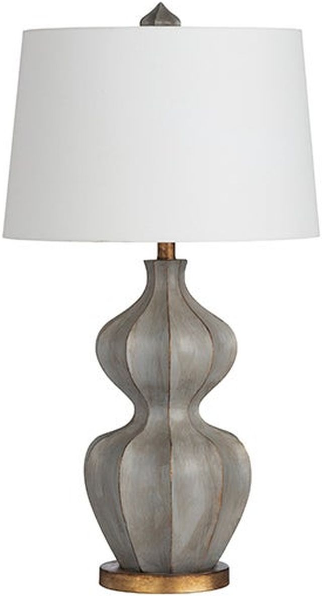 Clearance Crestview Collection Garnet Grey Wash/Gold Leaf Table Lamp-2
