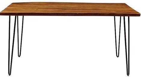 Jofran Inc. Nature's Edge Chestnut 79" Dining Table with Black Base-3