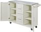 homestyles® Dolly Madison Stainless Steel/White Kitchen Cart-1