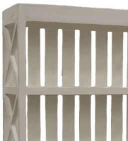 Million Dollar Rustic Frosted White Crate Bookcase-1