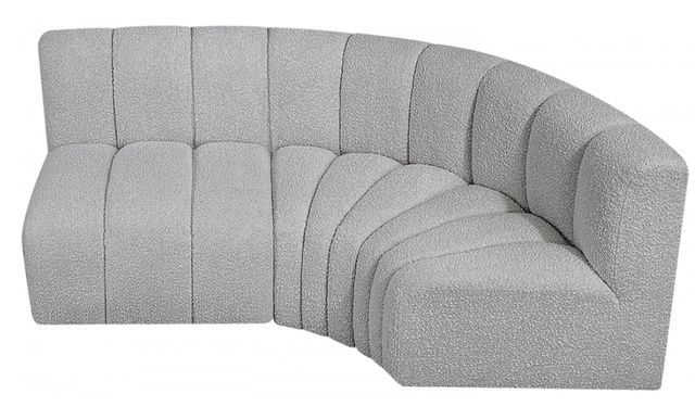 Meridian Furniture Arc 3-Piece Gray Sectional-1
