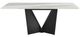 Armen Living Olivia White Dining Table with Black Base-1