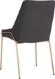 Modus Furniture Sunrise Cyrus Coal/Brushed Bronze Upholstered Dining Chair-4
