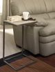 Hammary® Modern Basics Brown Marble Top Accent Table with Antique Silver Base-1