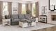 Jofran Inc. Madison County Barnwood Console Table with Vintage White Base-1