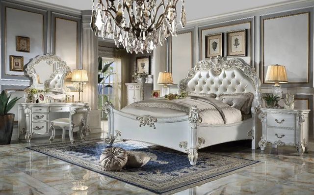 ACME Furniture Vendome Antique Pearl Eastern King Panel Bed-1