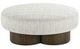 Rowe® Customizable Kindred Round Ottoman in Sesame Legs-2