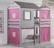 Donco Kids Deer Blind Pink/Rustic Light Gray Youth Twin/Twin Bunkbed with Tent Kit-1