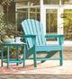 Signature Design by Ashley® Sundown Treasure Turquoise Plastic Outdoor Adirondack Chair-4