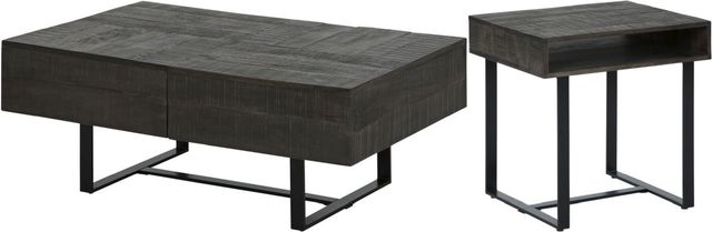 Signature Design by Ashley® Kevmart 2-Piece Grayish Brown/Black Living Room Table Set-0