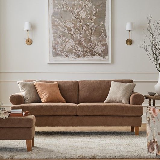 Best® Home Furnishings Customizable Lumira Sofa with Honey Birch Legs-3
