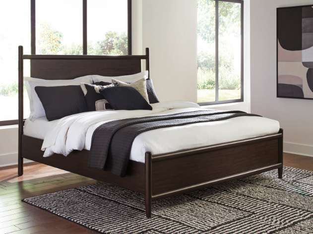 Benchcraft® Dantenton Merlot California King Panel Bed-1