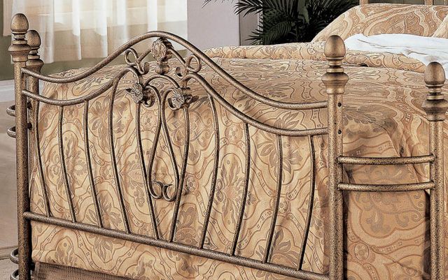 Coaster® Sydney Antique Brushed Gold Eastern King Bed-2