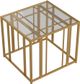 Coaster® Adri Glass Top End Table with Matte Brass Metal Frame -0