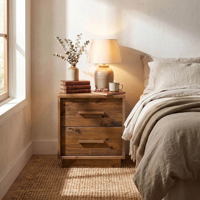 LH Home Nevada Dark Driftwood Nightstand-1